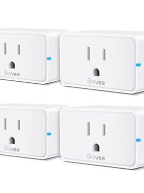 Govee Smart Plug 15A, WiFi Bluetooth Outlets 4 Pack Work with Alexa and Google